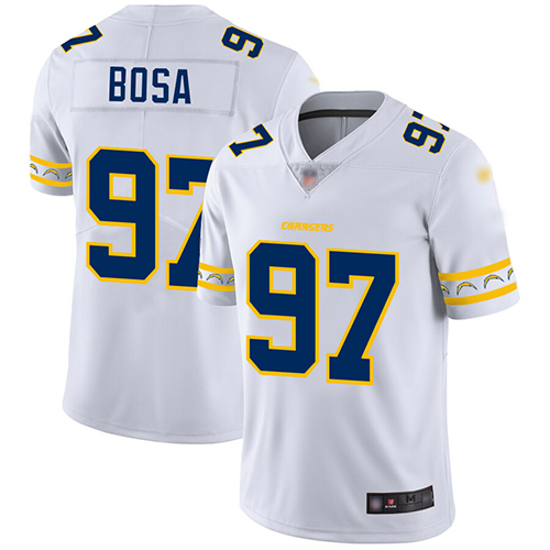 Chargers #97 Joey Bosa White Men's Stitched Limited Team Logo Fashion Jersey