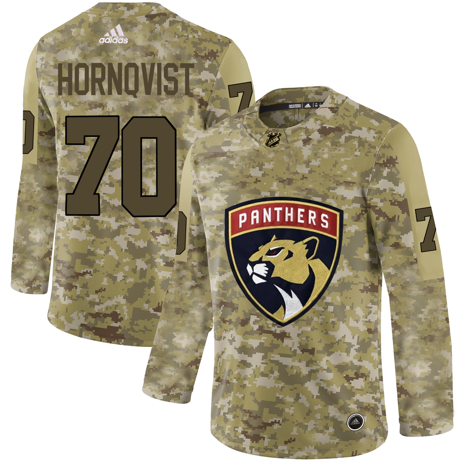 Adidas Panthers #70 Patric Hornqvist Camo Authentic Stitched Jersey
