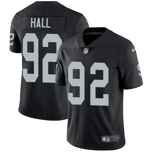 Las Vegas Raiders #92 P.J. Hall Black Team Color Youth Stitched Vapor Untouchable Limited Jersey Youth