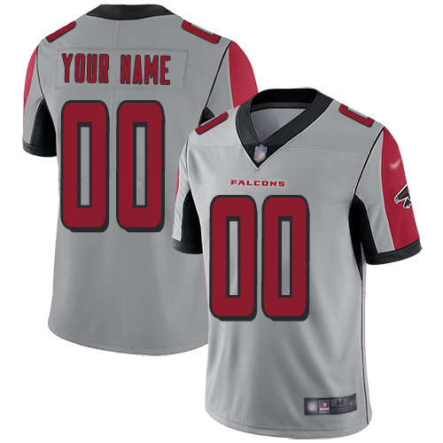 Atlanta Falcons Customized Silver Men's Stitched Limited Inverted Legend Jersey