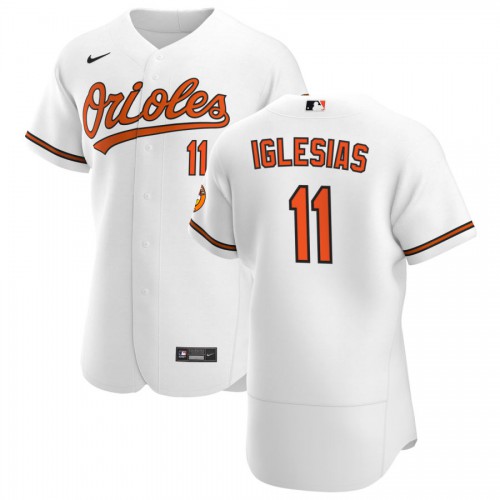 Baltimore Baltimore Orioles #11 Jose Iglesias Men's White Home 2020 Authentic Player Jersey Men's