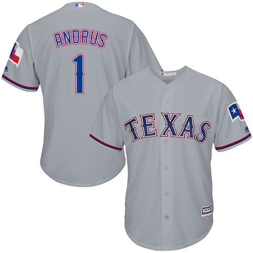 Texas Rangers #1 Elvis Andrus Grey Cool Base Stitched Youth Jersey Youth