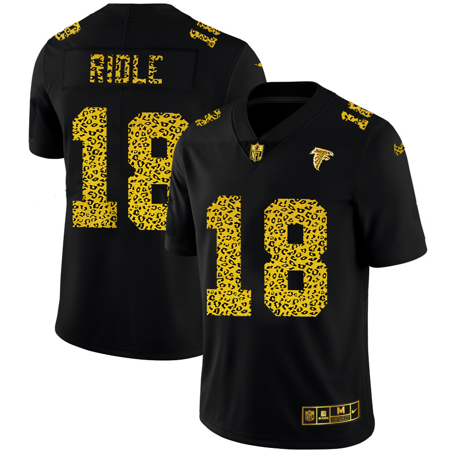 Atlanta Falcons #18 Calvin Ridley Men's Leopard Print Fashion Vapor Limited Jersey Black