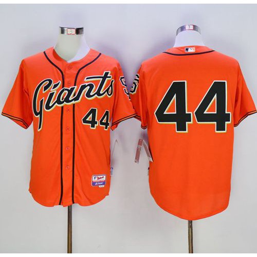 San Francisco Giants #44 Willie McCovey Orange Cool Base Stitched Jersey Men's