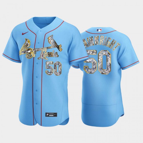 St.Louis St.Louis Cardinals #50 Adam Wainwright Men's Diamond Edition Jersey - Blue Men's