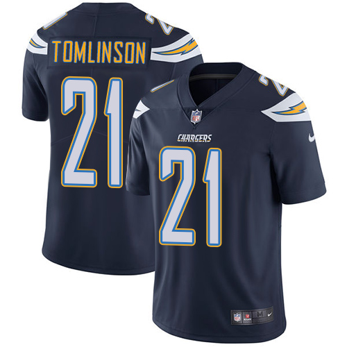 Chargers #21 LaDainian Tomlinson Navy Blue Team Color Men's Stitched Vapor Untouchable Limited Jersey