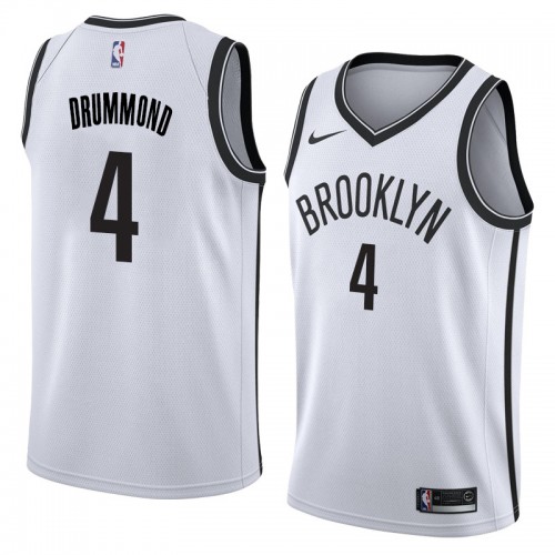 Brooklyn Nets #4 Andre Drummond White Youth Swingman Association Edition Jersey Youth