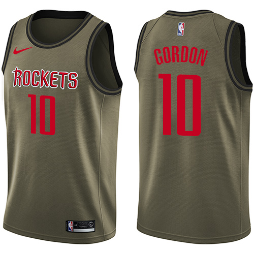 Houston Rockets #10 Eric Gordon Green Salute to Service Youth Swingman Jersey Youth