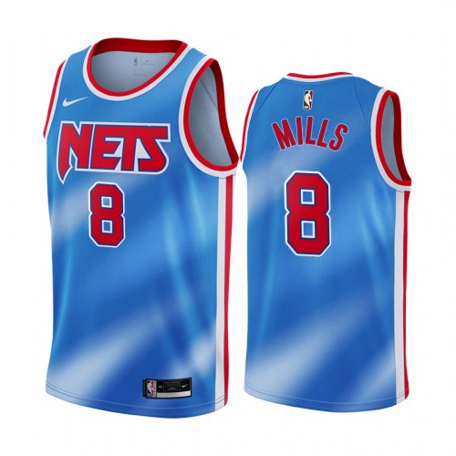Brooklyn Nets #8 Patty Mills Blue Swingman Classic Edition Jersey Mens