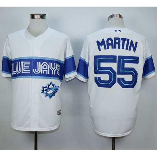 Toronto Blue Jays #55 Russell Martin White Exclusive New Cool Base Stitched Jersey Men's