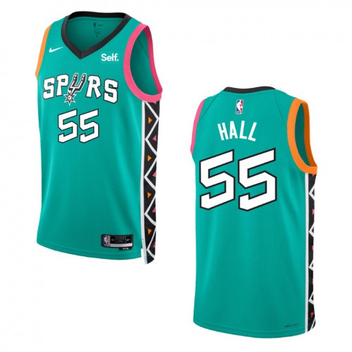 San Antonio San Antonio Spurs #55 Jordan Hall Unisex Green 2022-23 Swingman Jersey - City Edition Mens