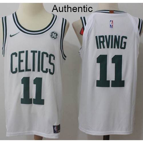 Boston Celtics #11 Kyrie Irving White Authentic Association Edition Jersey Mens