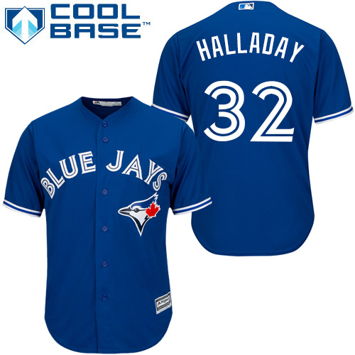 Toronto Blue Jays #32 Roy Halladay Blue Cool Base Stitched Youth Jersey Youth
