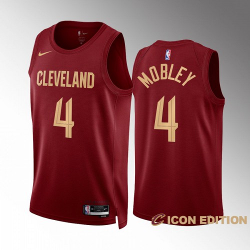 Cleveland Cleveland Cavaliers #4 Evan Mobley Mens Wine 2022-23 Icon Edition Jersey Mens
