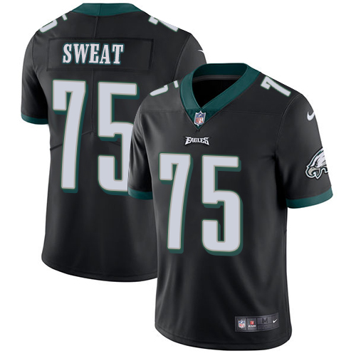 Philadelphia Eagles #75 Josh Sweat Black Alternate Men's Stitched Vapor Untouchable Limited Jersey Men's