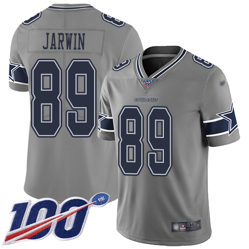 Dallas Cowboys #89 Blake Jarwin Gray Youth Stitched Limited Inverted Legend 100th Season Jersey Youth