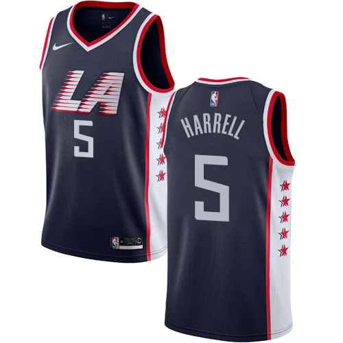 Los Angeles Clippers #5 Montrezl Harrell Navy Swingman City Edition 2018/19 Jersey Mens