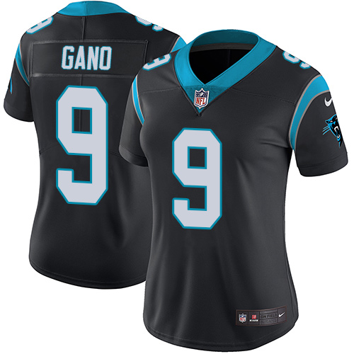 Carolina Panthers #9 Graham Gano Black Team Color Women's Stitched Vapor Untouchable Limited Jersey Womens