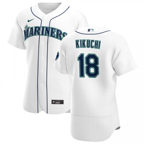 Seattle Seattle Mariners #18 Yusei Kikuchi Men's White Home 2020 Authentic Player Jersey Men's