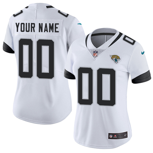 Jacksonville Jaguars Customized White Stitched Vapor Untouchable Limited Women's Jersey