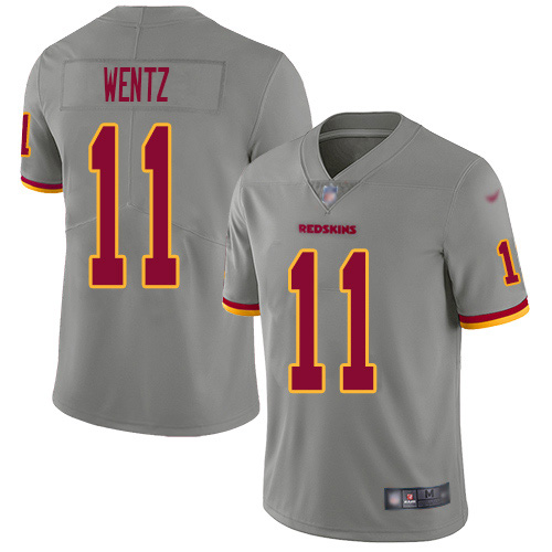Washington Commanders #11 Carson Wentz Gray Youth Stitched Limited Inverted Legend 100th Season Jersey Youth