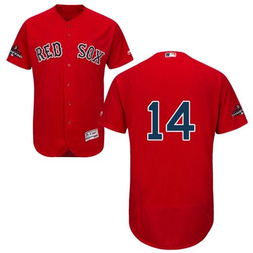 Boston Red Sox #14 Jim Rice Red Flexbase Authentic Collection 2018 World Series Champions Stitched Jersey Men's