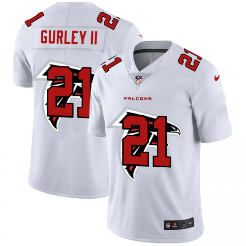 Atlanta Atlanta Falcons #21 Todd Gurley II White Men's Team Logo Dual Overlap Limited Jersey Men's