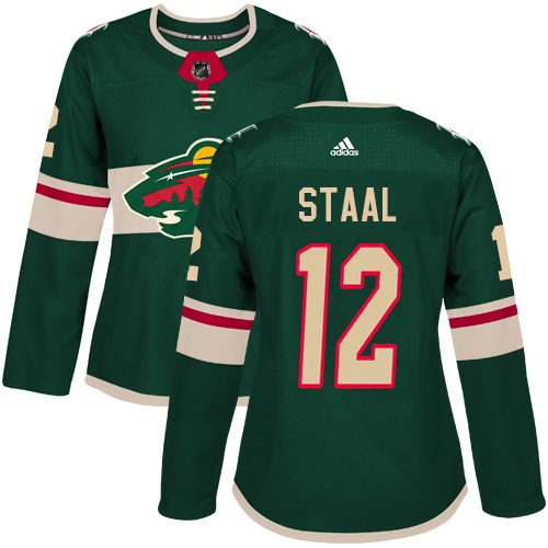 Adidas Minnesota Wild #12 Eric Staal Green Home Authentic Women's Stitched Jersey Womens