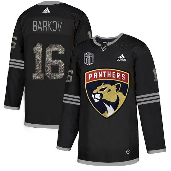 Adidas Lightning #16 Aleksander Barkov Black 2023 Stanley Cup Final Patch Authentic Classic Stitched Jersey