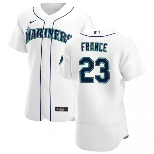 Seattle Seattle Mariners #23 Ty France Men's White Home 2020 Authentic Player Jersey Men's