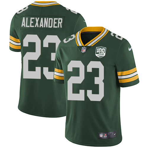 Packers #23 Jaire Alexander Green Team Color Youth 100th Season Stitched Vapor Untouchable Limited Jersey