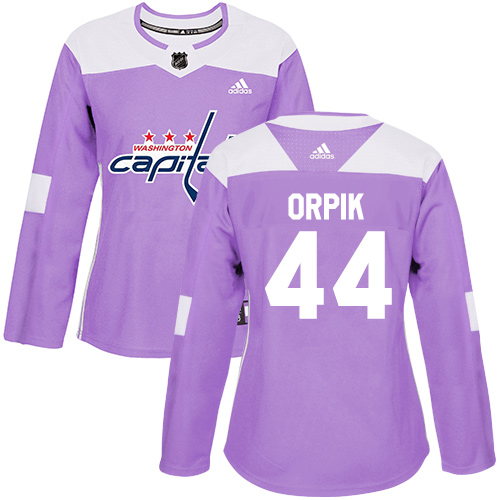 Adidas Washington Capitals #44 Brooks Orpik Purple Authentic Fights Cancer Women's Stitched Jersey Womens