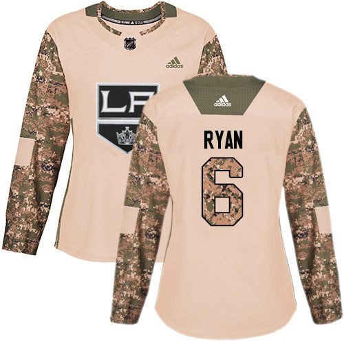 Adidas Los Angeles Kings #6 Joakim Ryan Camo Authentic 2017 Veterans Day Women's Stitched Jersey Womens