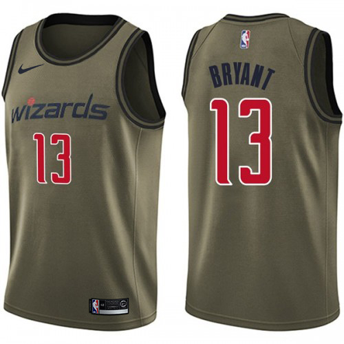 Washington Wizards #13 Thomas Bryant Green Salute to Service Youth Swingman Jersey Youth