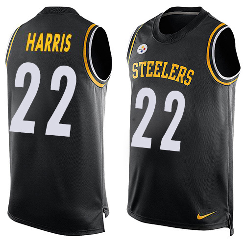 Steelers #22 Najee Harris Black Team Color Men's Stitched Limited Tank Top Jersey