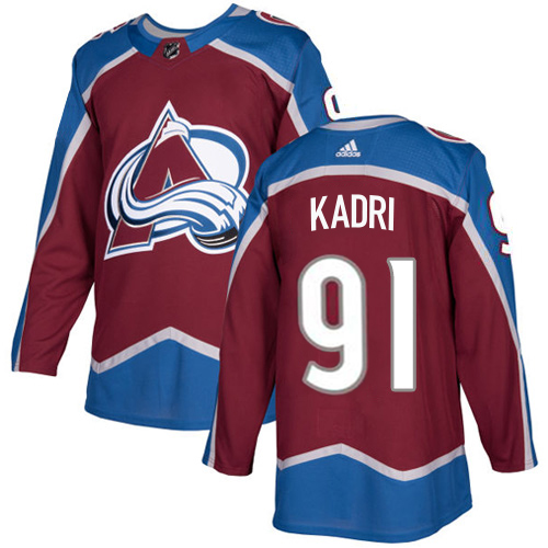 Adidas Colorado Avalanche #91 Nazem Kadri Burgundy Youth Home Authentic Stitched Jersey Youth