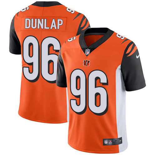 Cincinnati Bengals #96 Carlos Dunlap Orange Alternate Men's Stitched Vapor Untouchable Limited Jersey Men's