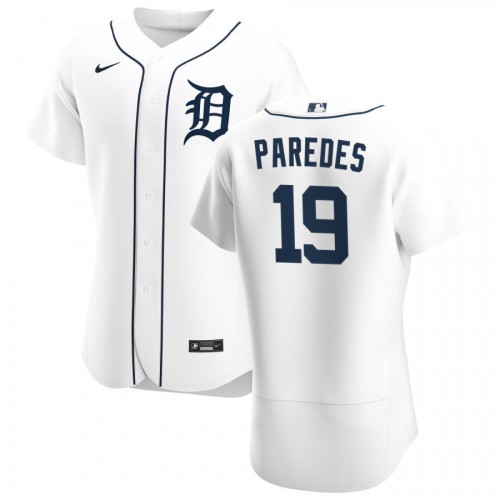 Detroit Detroit Tigers #19 Isaac Paredes Men's White Home 2020 Authentic Player Jersey Men's