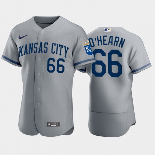 Kansas City Kansas City Royals #66 Ryan O'Hearn Men's 2022 Authentic Gray Jersey Men's