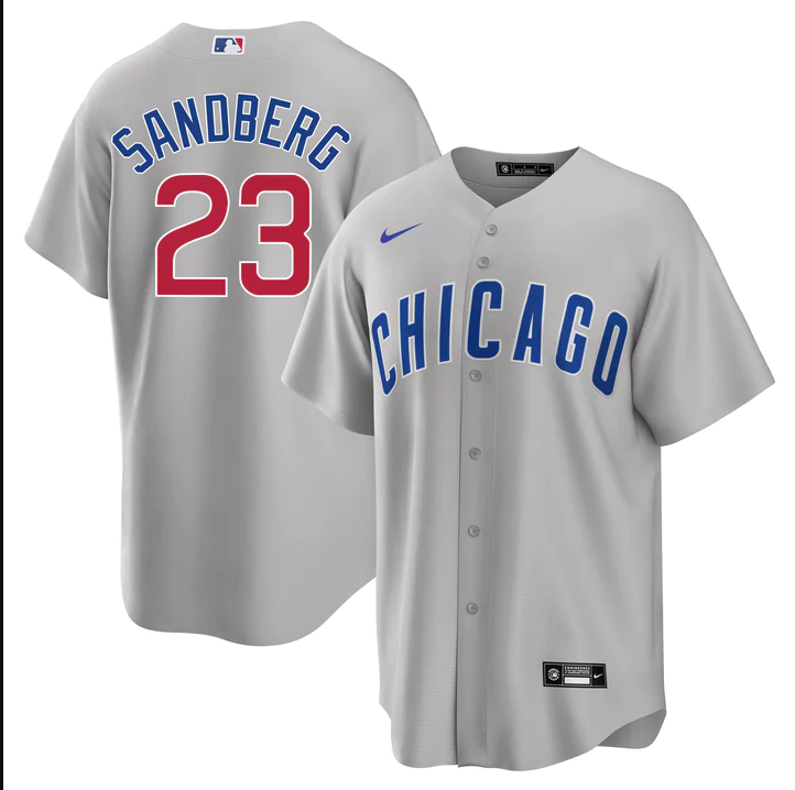 Men's Youth Women's Chicago Cubs #23 Ryne Sandberg Gray Road 2020 Jersey