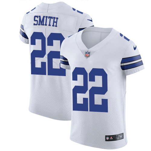 Cowboys #22 Emmitt Smith White Men's Stitched Vapor Untouchable Elite Jersey