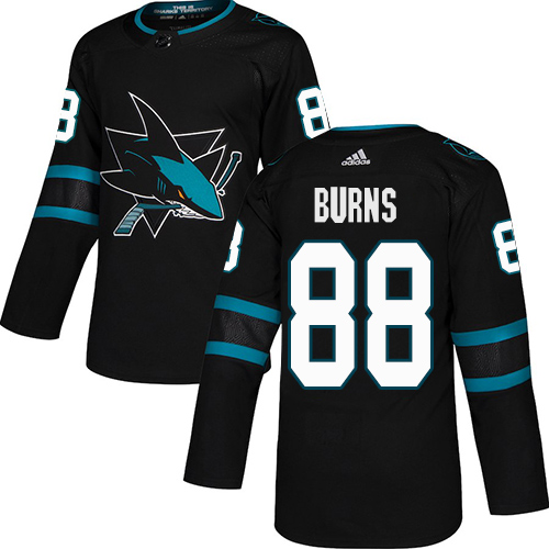 Adidas San Jose Sharks #88 Brent Burns Black Alternate Authentic Stitched Youth Jersey Youth