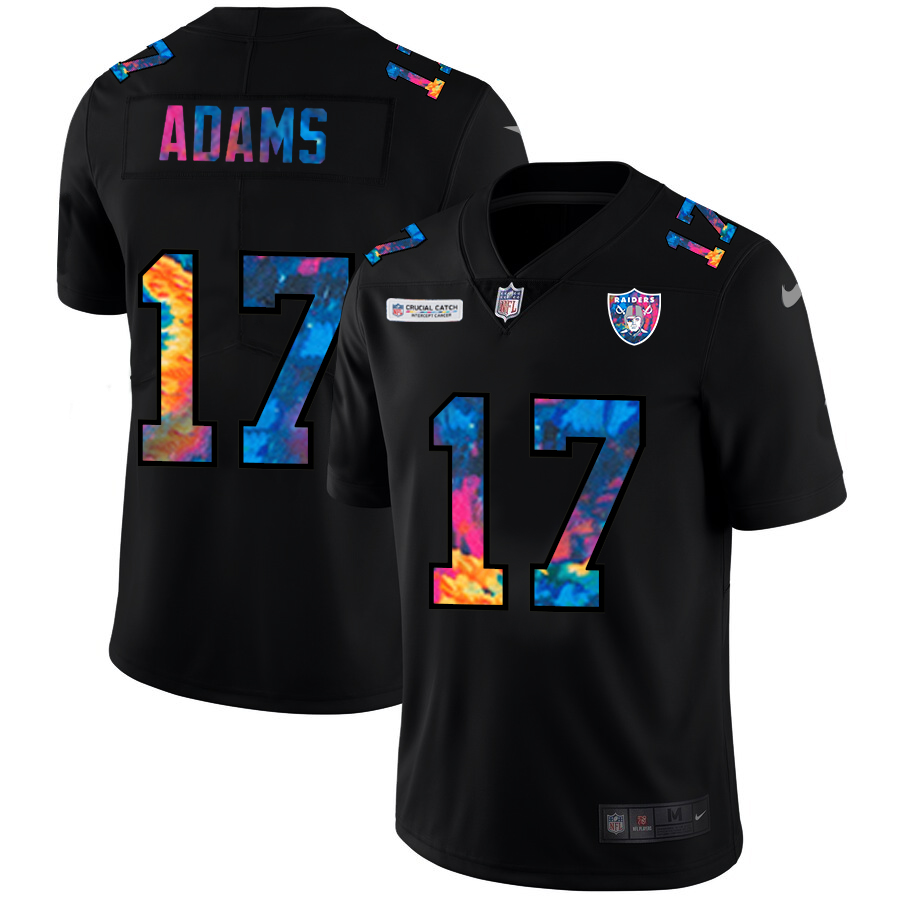 Raiders #17 Davante Adams Men's Multi-Color Black 2020 Crucial Catch Vapor Untouchable Limited Jersey