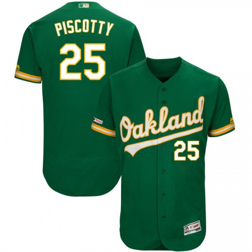 Men's Oakland Oakland Athletics #25 Stephen Piscotty Majestic Kelly Green Alternate Flex Base Authentic Collection Player Jersey Men's