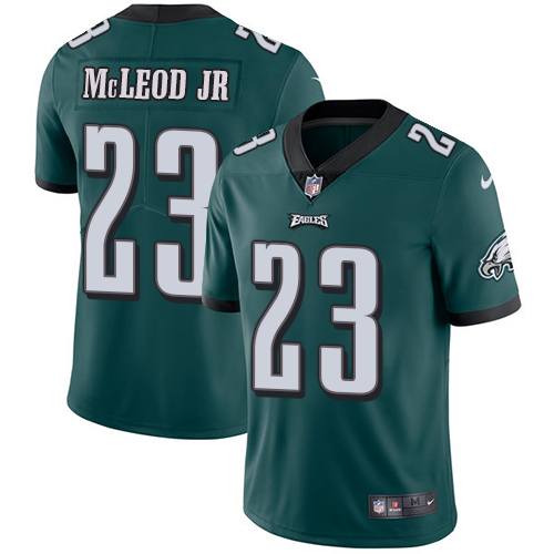 Philadelphia Eagles #23 Rodney McLeod Jr Midnight Green Team Color Youth Stitched Vapor Untouchable Limited Jersey Youth