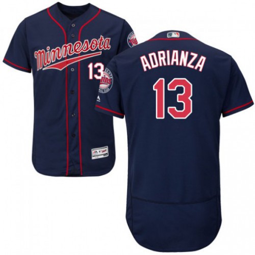 Minnesota Twins #13 Ehire Adrianza Navy Blue Flexbase Authentic Collection Stitched Jersey Men's