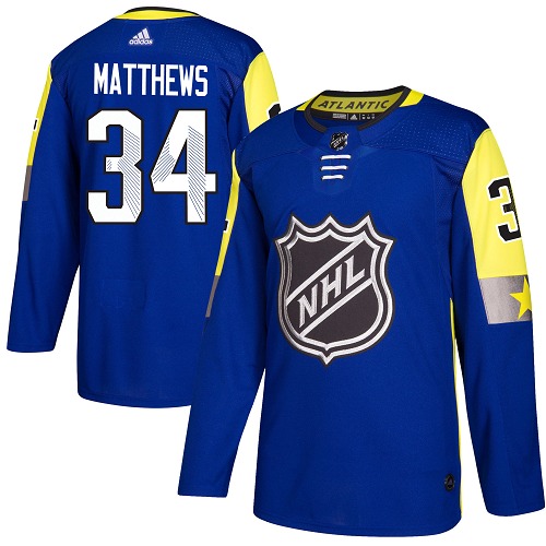 Adidas Maple Toronto Maple Leafs #34 Auston Matthews Royal 2018 All-Star Atlantic Division Authentic Stitched Youth Jersey Youth