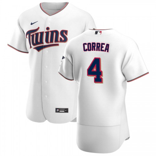 Minnesota Minnesota Twins #4 Carlos Correa Men's White Home 2020 Authentic Player Jersey Men's