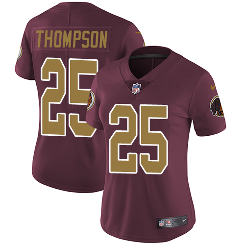 Washington Commanders #25 Chris Thompson Burgundy Red Alternate Women's Stitched Vapor Untouchable Limited Jersey Womens