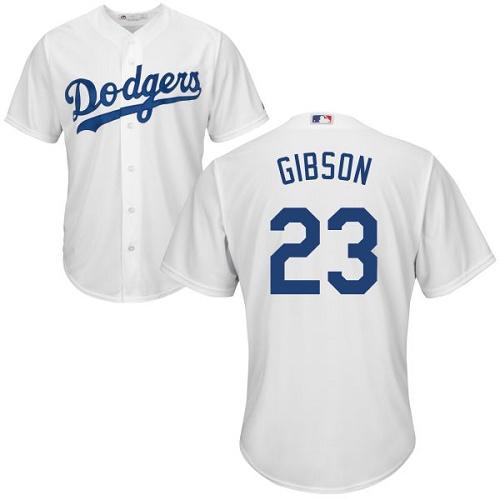 Los Angeles Dodgers #23 Kirk Gibson White Cool Base Stitched Youth Jersey Youth